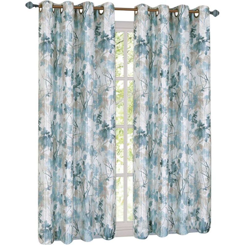 Collections Etc Tranquil Trees Grommet Top Insulated Room Darkening Thermal